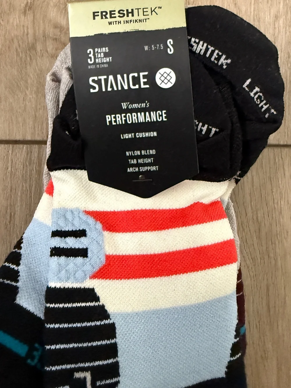 Stance Performance Socks Tab Height 3 Pair Pack Small